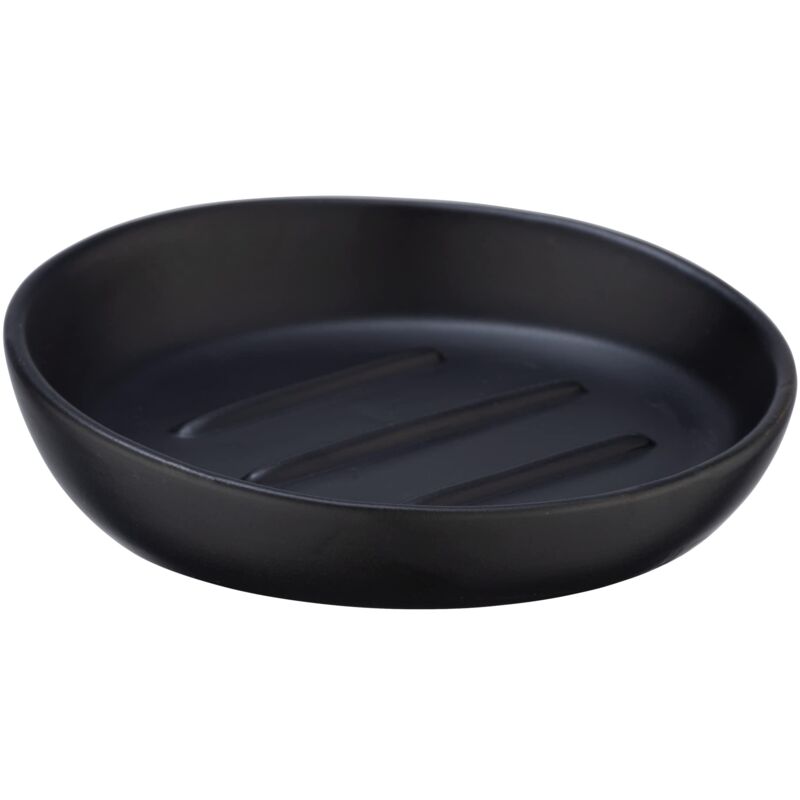 foto del prodotto portasapone, in ceramica, 11, 5 x 3 cm, nero , 11, 5 x 3 x 11, 5 cm wenko