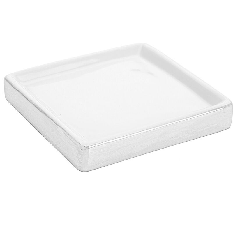 foto del prodotto portasapone in ceramica bianco