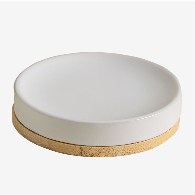 foto del prodotto portasapone in ceramica e bamb elvan sklum