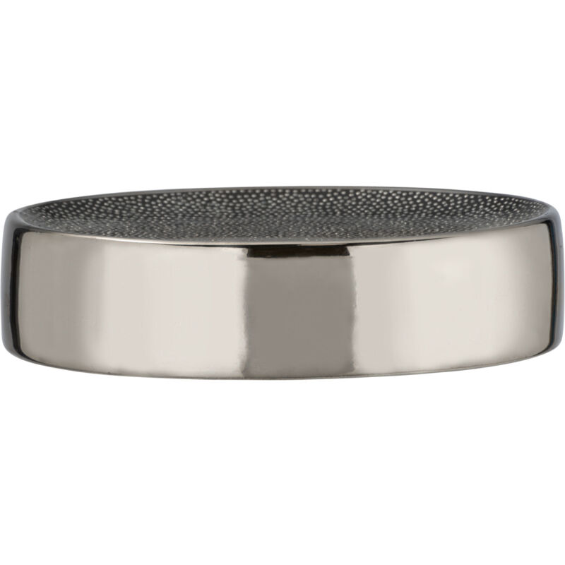 foto del prodotto portasapone in ceramica, portasapone nuria, ceramica, 12x3x8 cm, argento antracite wenko