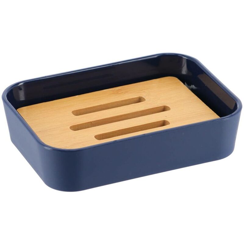 foto del prodotto portasapone in gomma abs e bamb blu navy tendance