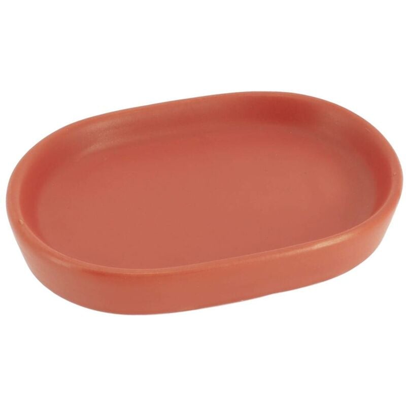 foto del prodotto portasapone in gres liscio terracotta tendance