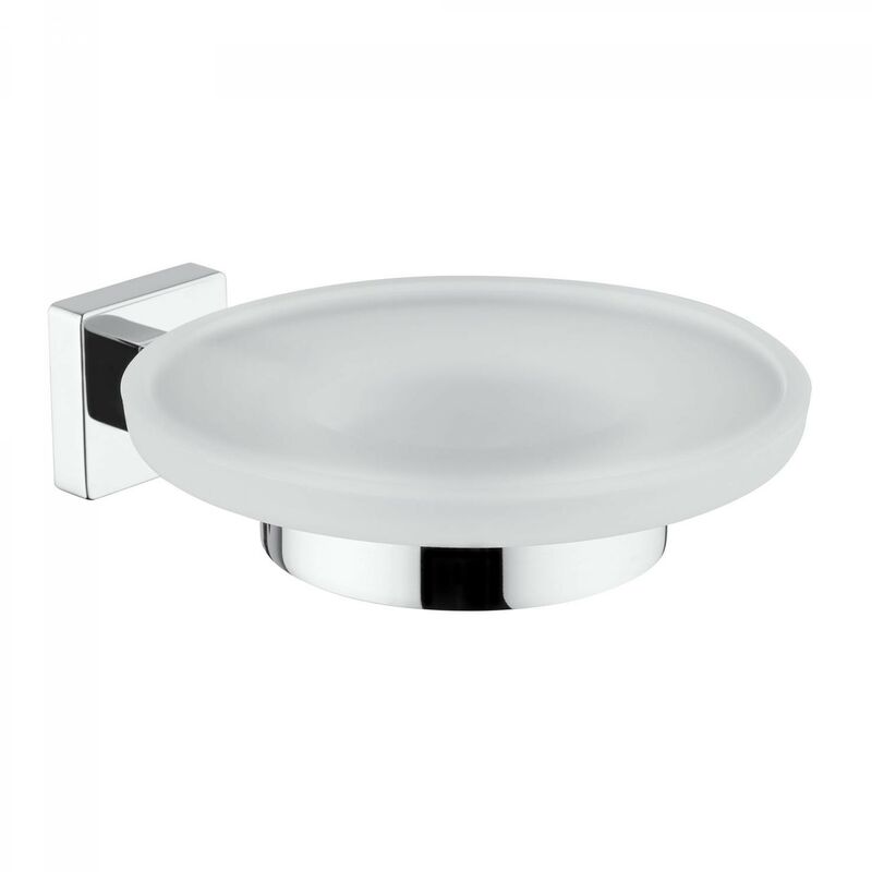 foto del prodotto portasapone in ottone e vetro con particolare quadro mamoli 000006060001 cromo