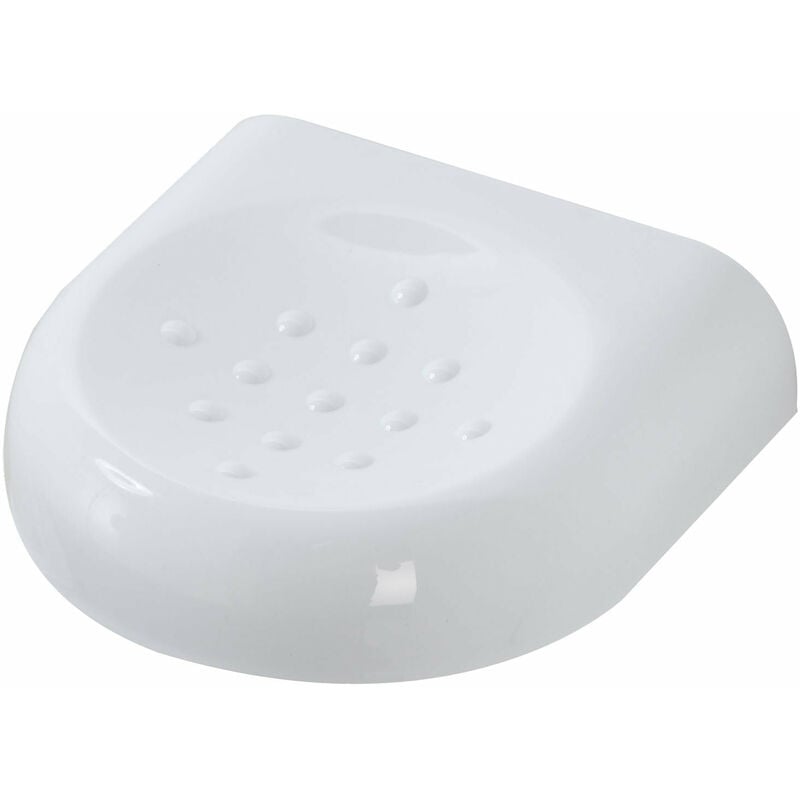 foto del prodotto portasapone in plastica bianco a muro gioia