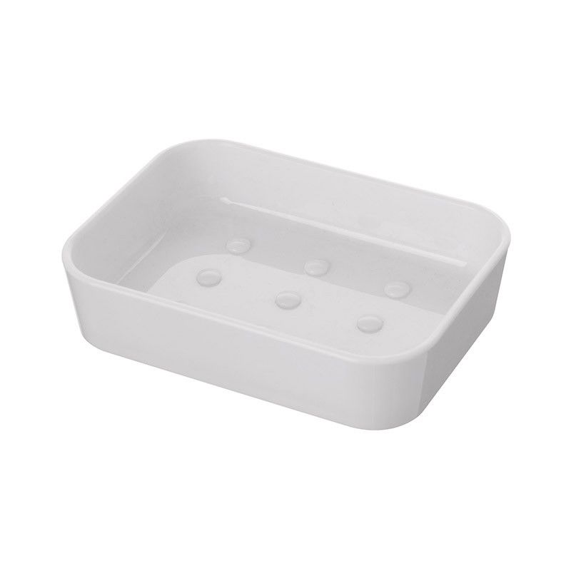 foto del prodotto portasapone moderno in plastica bianco da appoggio star