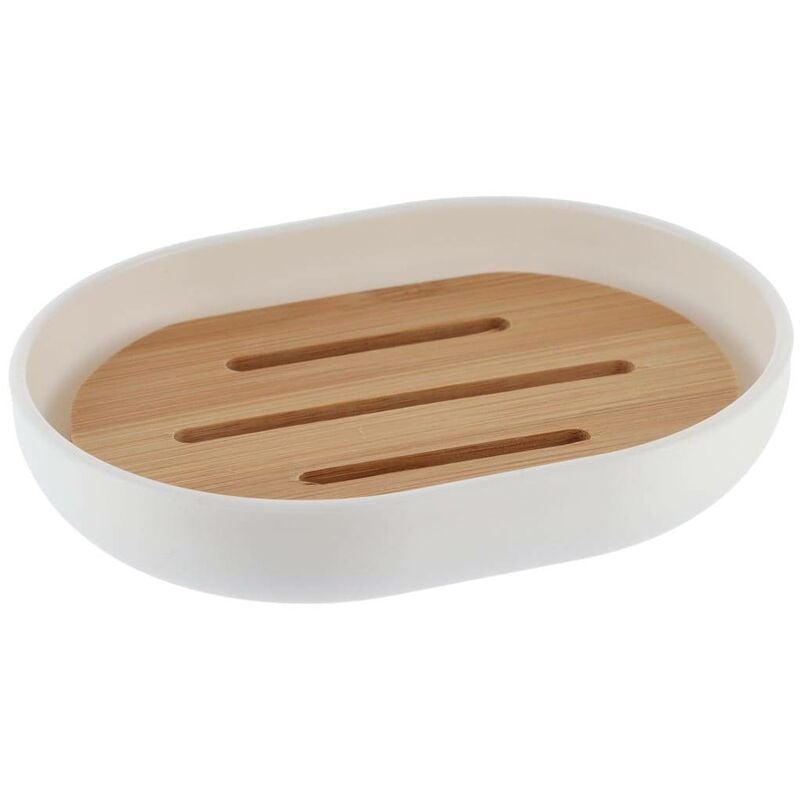foto del prodotto portasapone ovale in bamb ps bamb bianco tendance