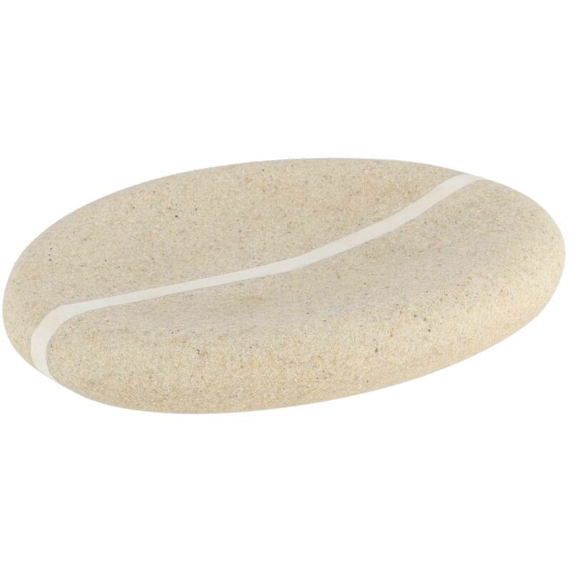 foto del prodotto portasapone ovale in poliresina con effetto pietra naturale tendance