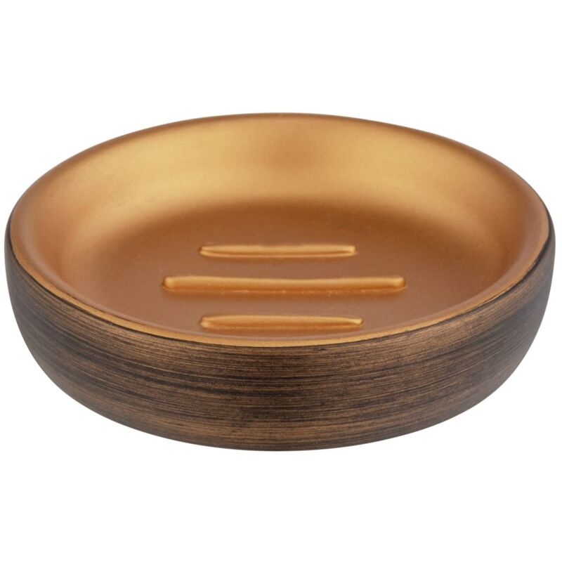 foto del prodotto portasapone palena, portasapone rotondo per conservare saponi solidi o shampoo in plastica poliresina di qualità dal design elegante, l p x a