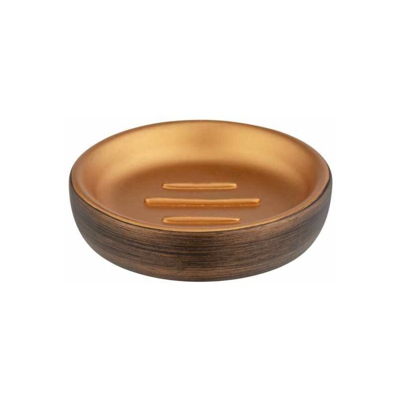foto del prodotto portasapone palena, supporto rotondo per sapone per riporre saponi solidi o shampoo, in poliresina di alta qualit e dal design elegante, l p x h 