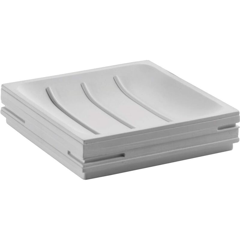 foto del prodotto portasapone quadrotto bianco in resina gedy
