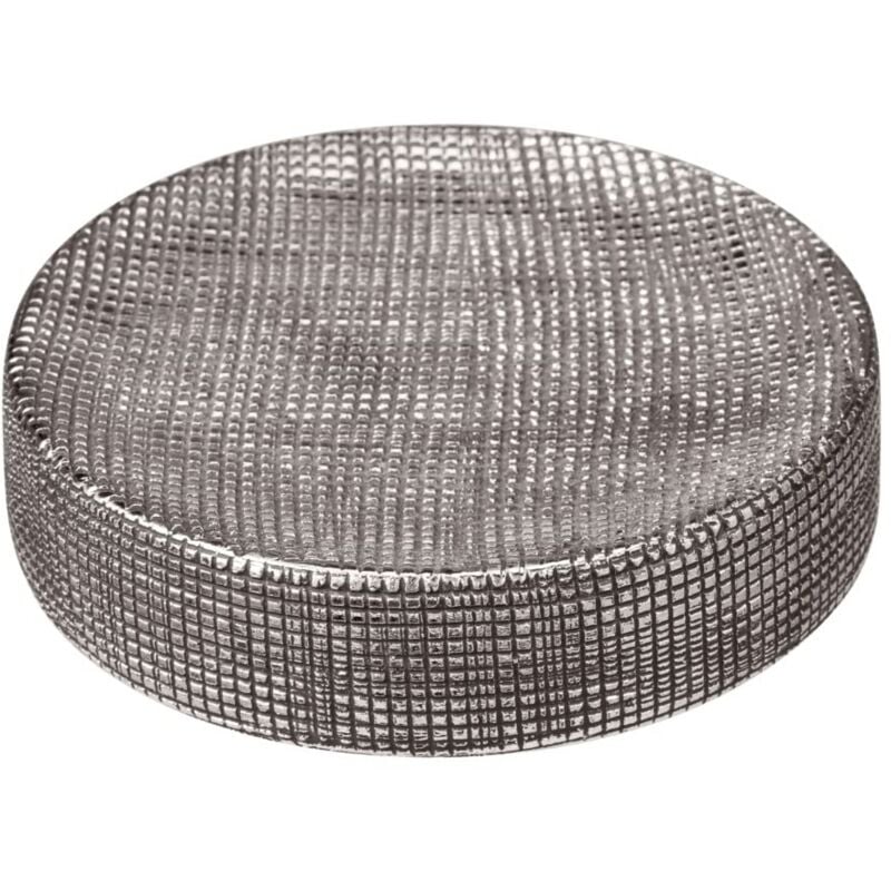 foto del prodotto portasapone rivara, portasaponetta per sapone mani, realizzato in ceramica di qualit , elegante decorazione in argento, ideale per bagno e wc di