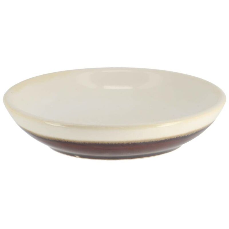 foto del prodotto portasapone rotondo tricolore marrone beige tendance