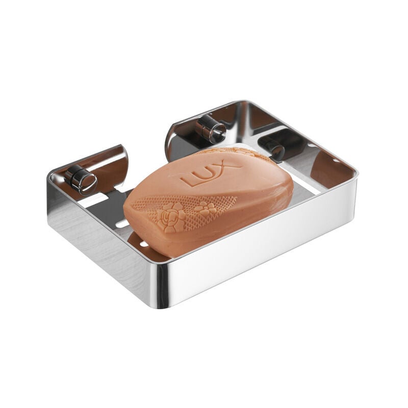 foto del prodotto portasapone senza foratura, portasapone in acciaio inox 304, facile da installare, portaspugna da cucina autoadesivo, cestino per doccia da bagno e