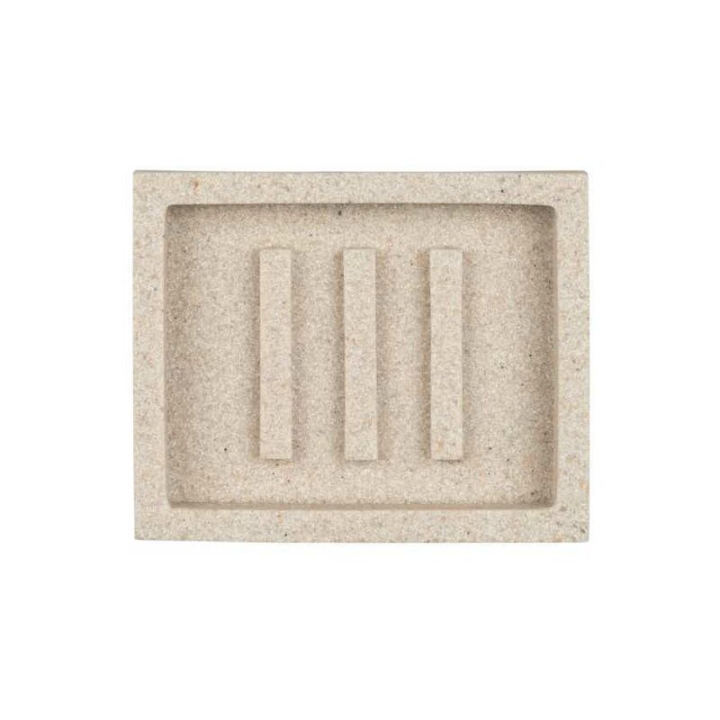 foto del prodotto portasapone vico finitura sabbia, poliresina, 12,3x2x10 cm, beige wenko