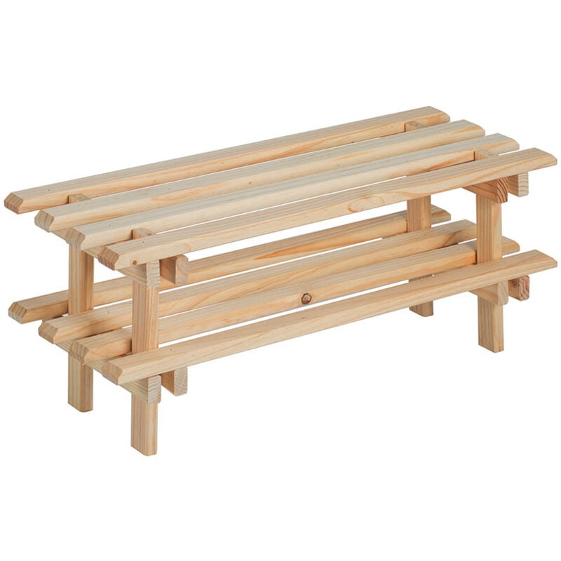 foto del prodotto portascarpe componibile in pino cm 75x25,9x30 h
