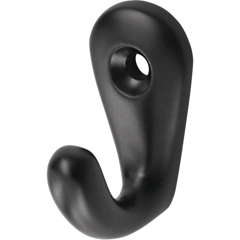 foto del prodotto portasciugamani 0557 1 gancio, altezza 36mm, alu.ku. rivestito nero, a.27mm