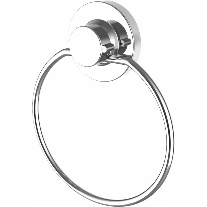foto del prodotto portasciugamani 3 in 1 anello 3 diverse opzioni di fissaggio con ventosa, cuscinetto foratura cromato gancio adesivo porta asciugamani per
