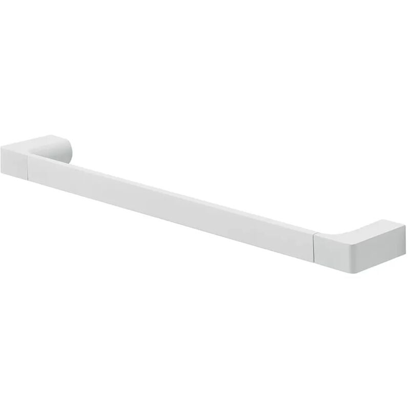 foto del prodotto portasciugamani 45 cm bianco opaco gedy serie pirenei in ottone con fissaggio a muro