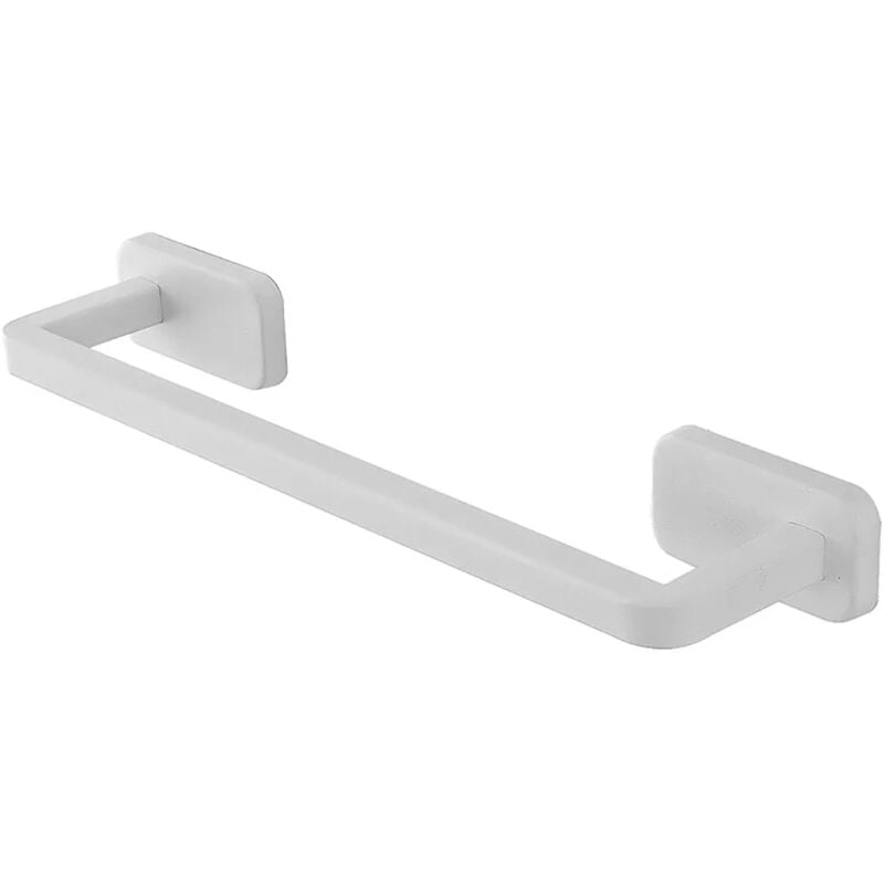 foto del prodotto portasciugamani a muro 35 cm in acciaio inox bianco con doppio fissaggio