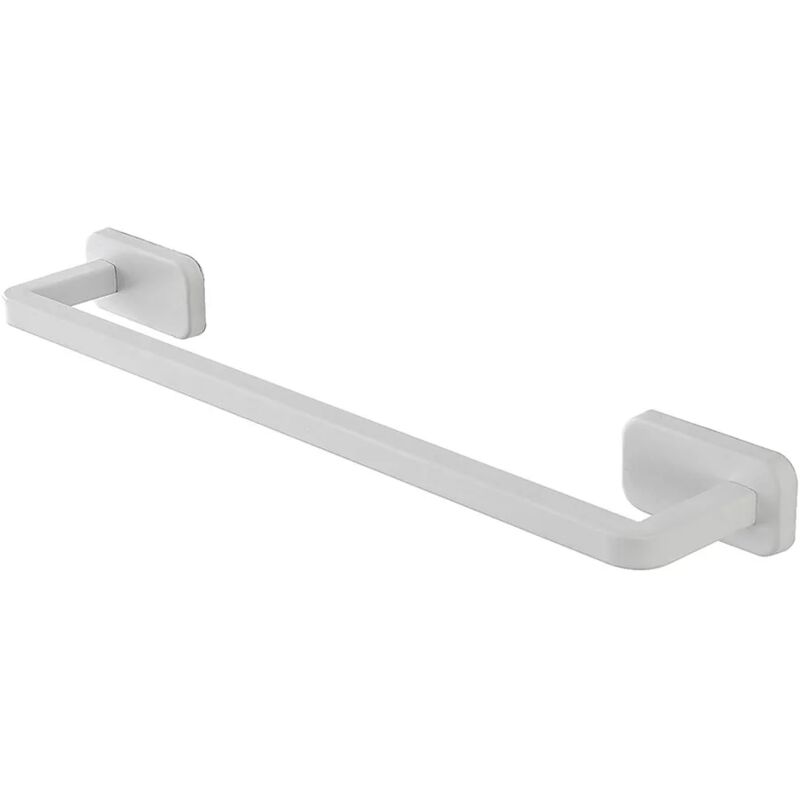 foto del prodotto portasciugamani a muro 45 cm in acciaio inox bianco con doppio fissaggio