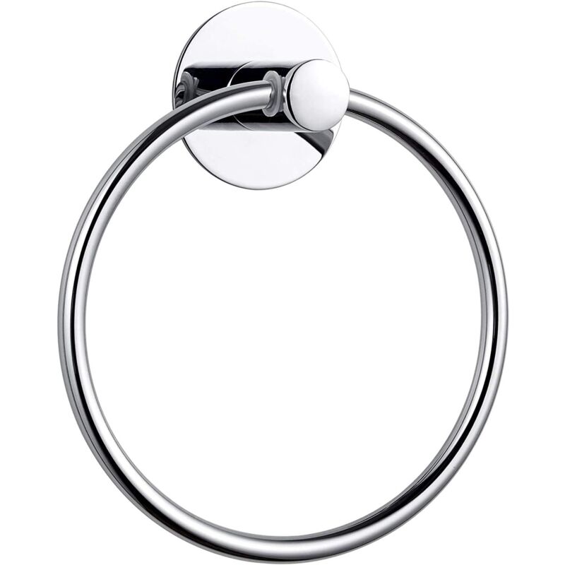foto del prodotto portasciugamani ad anello in acciaio inox, 18 cm, anello rotondo per montaggio a parete per bagno, cucina, camera da letto, ecc.