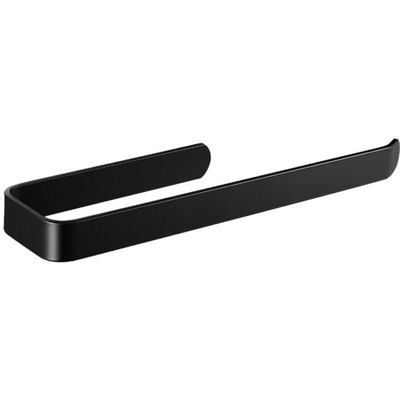 foto del prodotto portasciugamani adesivo da bagno, portasciugamani moderno semplice senza foratura, portasciugamani da parete, 29 cm, acciaio inossidabile 304, nero
