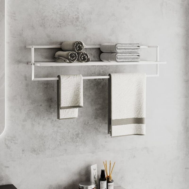 foto del prodotto portasciugamani bianco 95x25x22 cm in ferro vidaxl
