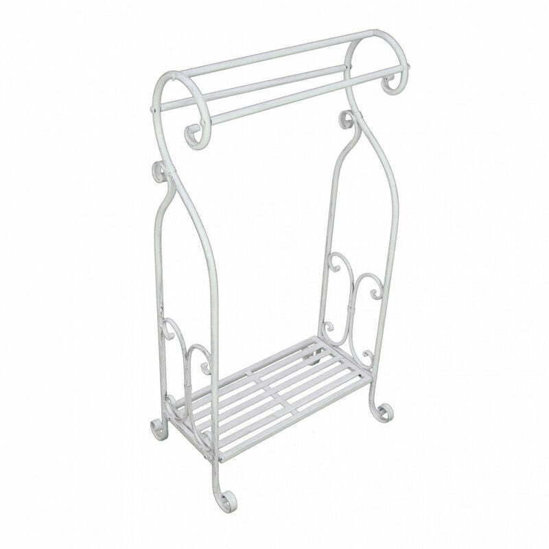 foto del prodotto portasciugamani clarence 37x33x90 h cm in acciaio bianco