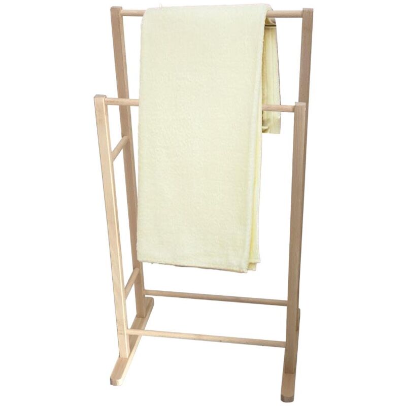 foto del prodotto portasciugamani con 2 aste d appoggio in legno di faggio 41 x 31,5 x h80 cm
