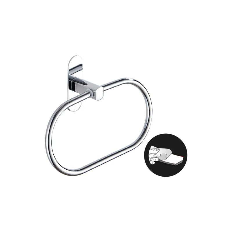 foto del prodotto portasciugamani cromato autoadesivo ad anello maurer