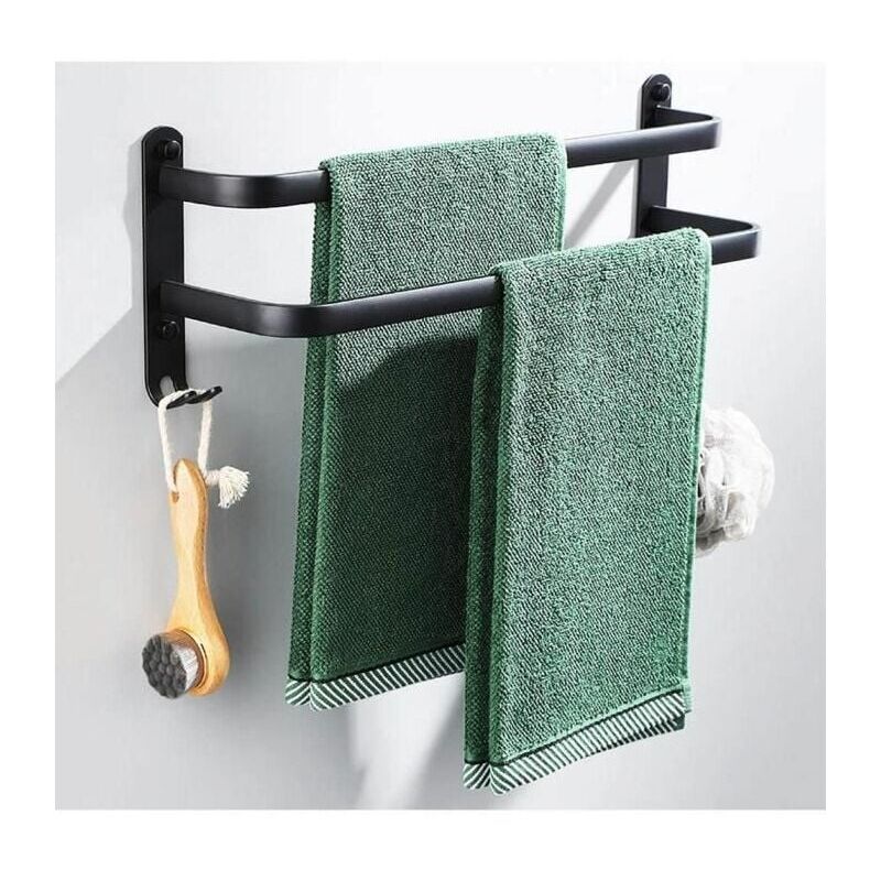 foto del prodotto portasciugamani da bagno 60 cm nero salvaspazio