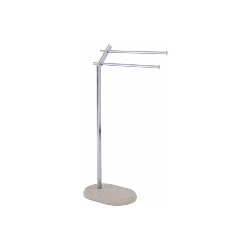 foto del prodotto portasciugamani da bagno a terra puro, cromato in poliresina, 44,5x79x20 cm, beige lucido wenko