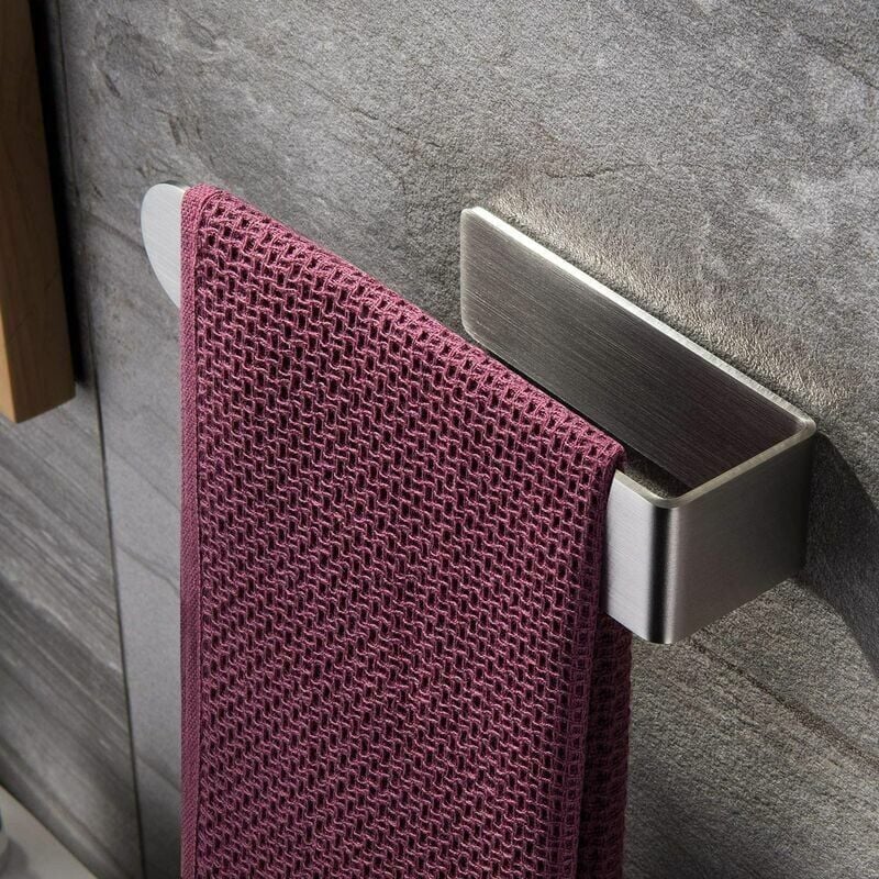 foto del prodotto portasciugamani da bagno in acciaio inossidabile spazzolato 304 lungo 23 cm accessori per il bagno