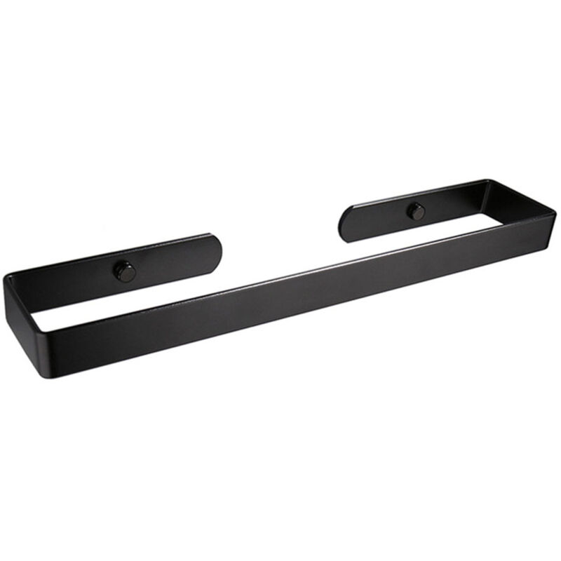 foto del prodotto portasciugamani da bagno nero 40 cm portascarpe da parete portasciugamani da cucina in alluminio portaoggetti bebusingoto