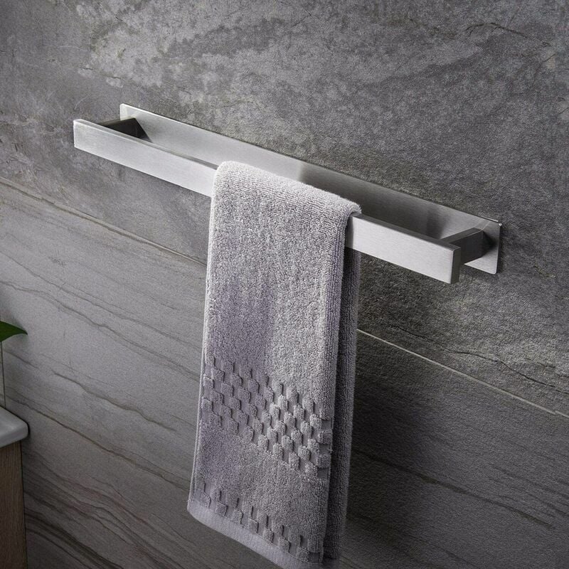 foto del prodotto portasciugamani da bagno portasciugamani autoadesivo da 40 cm portasciugamani in acciaio inossidabile spazzolato sus304 portasciugamani in acciaio