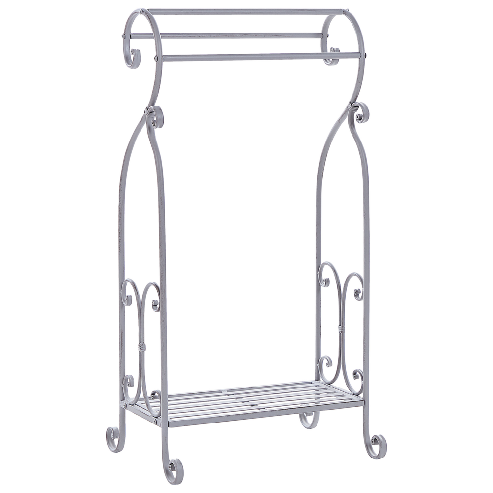 foto del prodotto portasciugamani da bagno portasciugamani vintage grigio stressato autoportante vecchio dall'aspetto retrò classico