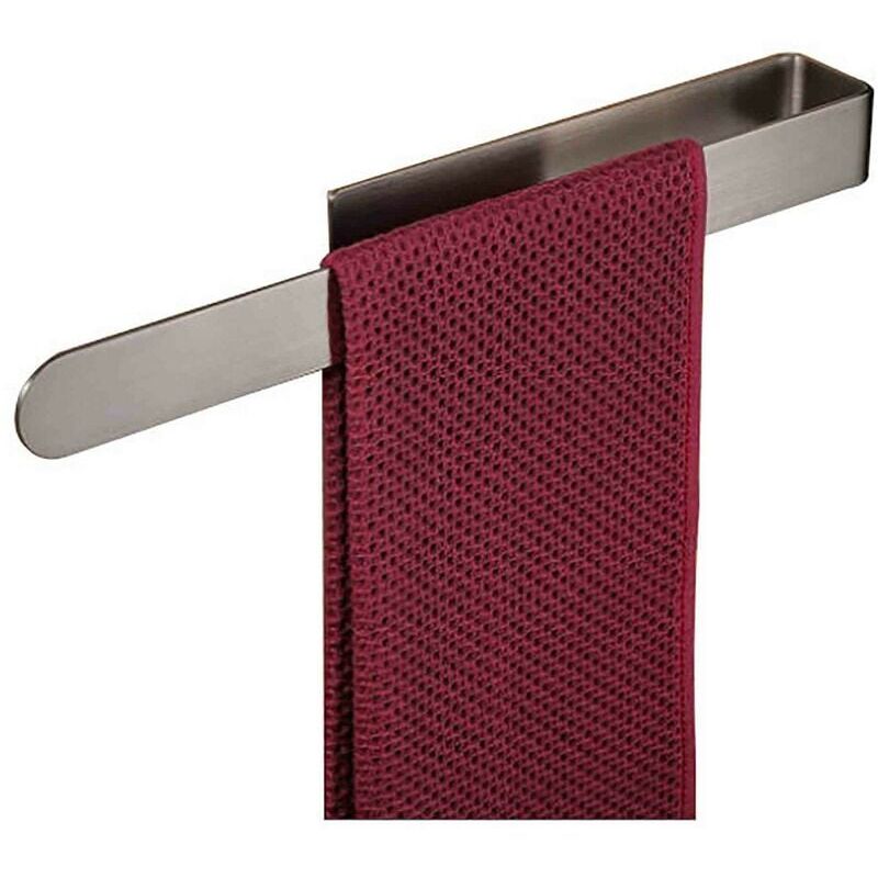 foto del prodotto portasciugamani da bagno senza forare in acciaio inox adesivo portasciugamani per bagno e cucina in acciaio 37 cm