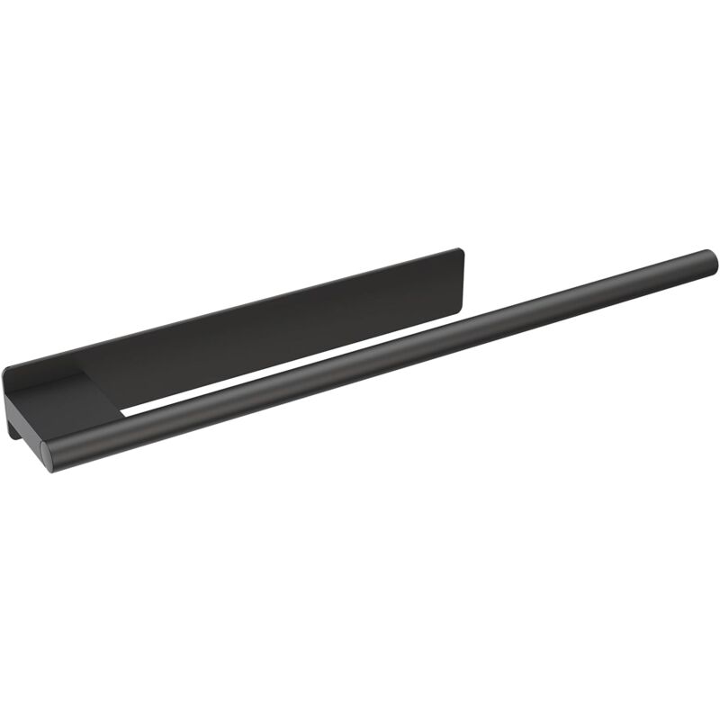 foto del prodotto portasciugamani da bagno senza foratura, portasciugamani da parete in acciaio inox, adesivo 3m, 39 cm, nero