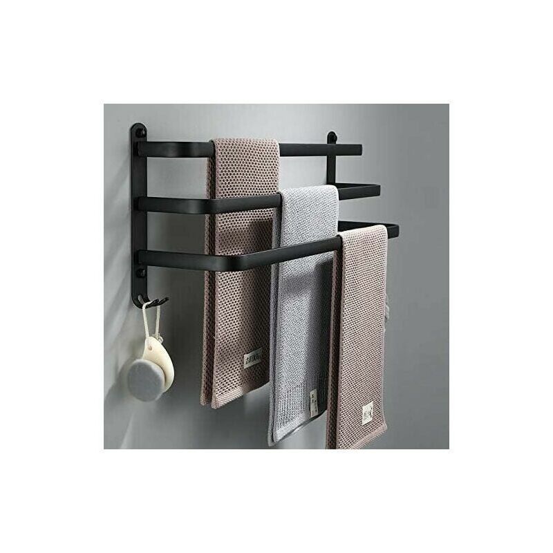 foto del prodotto portasciugamani da bagno ymyny barre portasciugamani adesive nere da parete per doccia e cucina, portasciugamani impermeabili con gancio zdxr8 50
