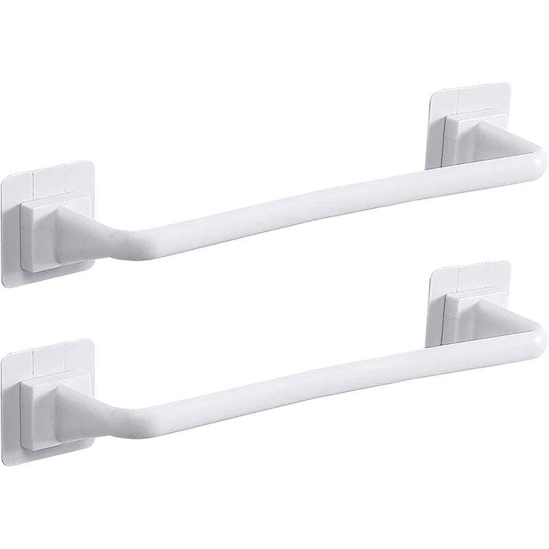 foto del prodotto portasciugamani da parete in plastica, portacoperchio per pentole, accessori per il bagno, cucina, bagno e toilette, confezione da 2 bebusingoto