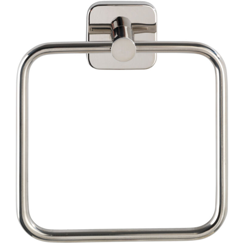 foto del prodotto portasciugamani da parete per bagno mezzano, anello portasciugamani da parete, acciaio inox, 16x18x5,5 cm, lucido wenko