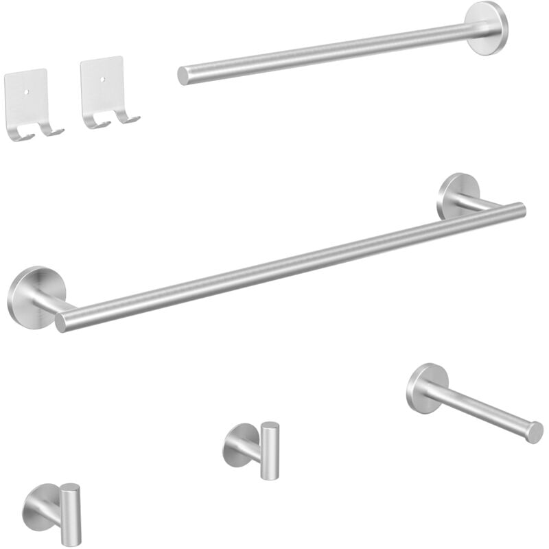 foto del prodotto portasciugamani da parete per bagno porta carta igienica in acciaio inossidabile spazzolato set da 4 pezzi per appendere il bagno cecipa max