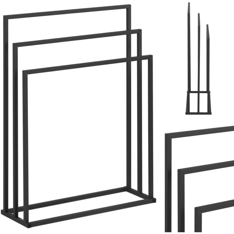 foto del prodotto portasciugamani da terra per 3 asciugamani steel 65 x 21,5 x 84 cm grigio scuro