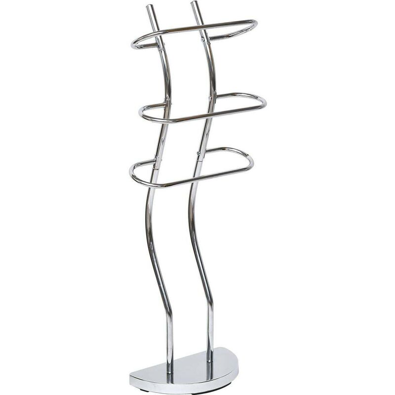 foto del prodotto portasciugamani di design in metallo a 3 braccia cromo tendance