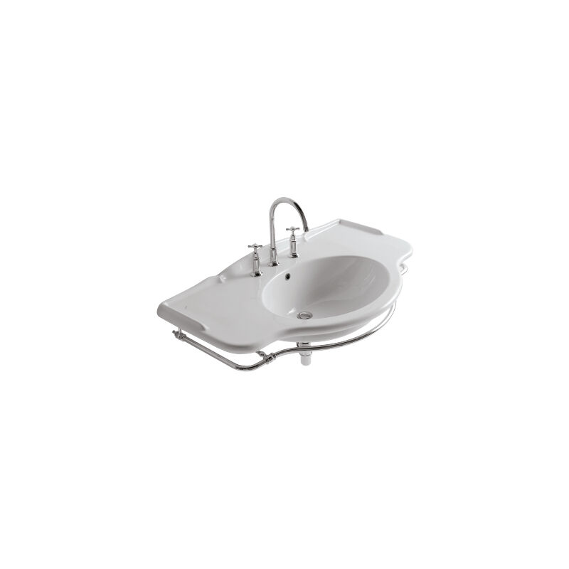 foto del prodotto portasciugamani frontale in ottone cromato per lavabo per pa056 