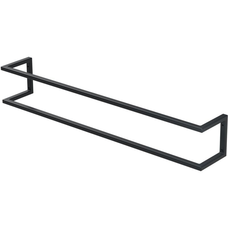 foto del prodotto portasciugamani in acciaio antracite 15 x 15 x 90 cm supporto per asciugamani con kit di montaggio verticale o orizzontale a parete porta salviette a