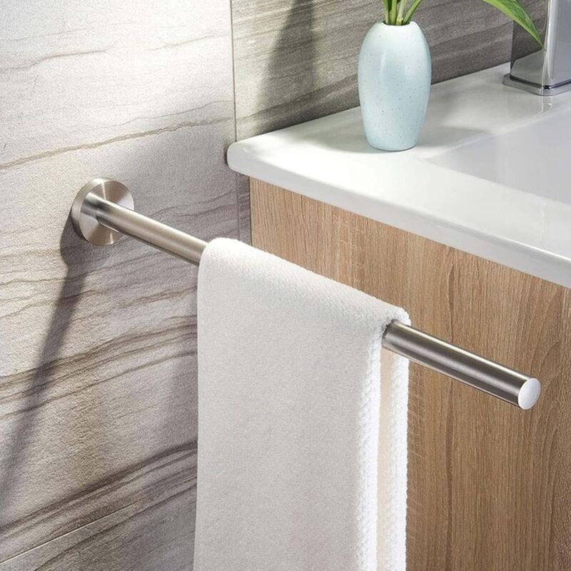 foto del prodotto portasciugamani in acciaio inossidabile spazzolato, portasciugamani da bagno, portasciugamani a parete 40 cm rapanda