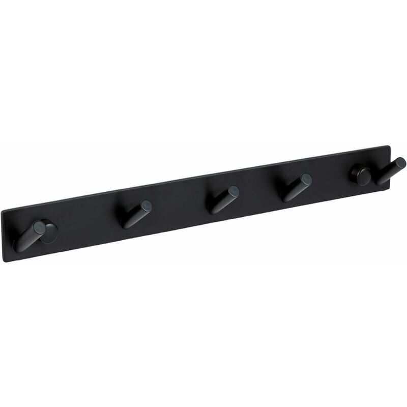 foto del prodotto portasciugamani in acciaio inox nero porta gancio per il bagno acciaio inox nero , 5 ganci 