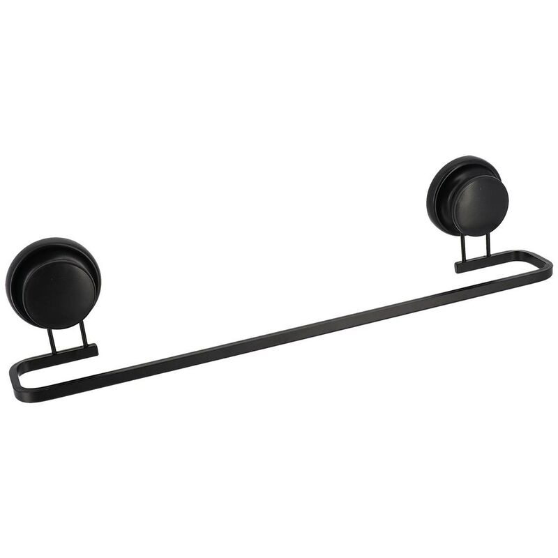 foto del prodotto portasciugamani in alluminio gm su ventose nero tendance