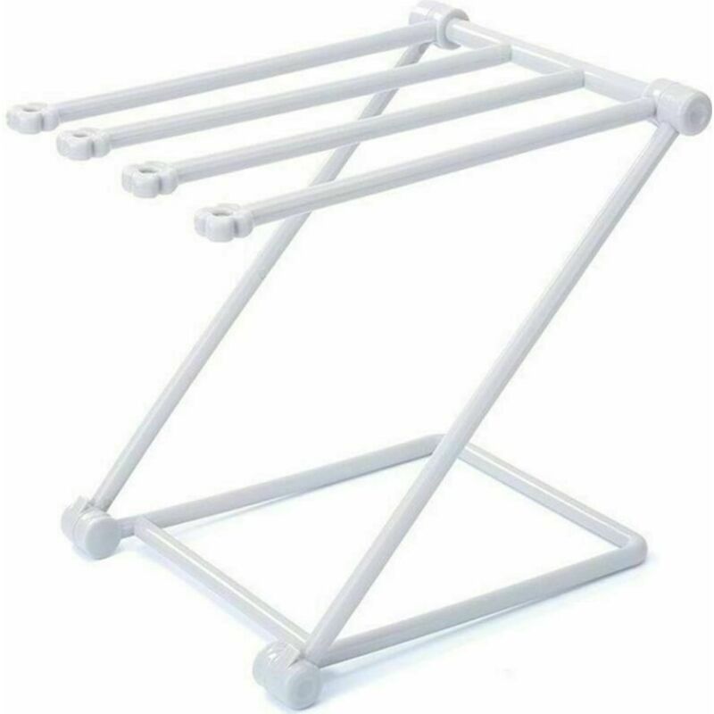 foto del prodotto portasciugamani pieghevole indipendente, portasciugamani da bagno con design a 4 barre, adatto per camera da letto, bagno e cucina. bebusingoto